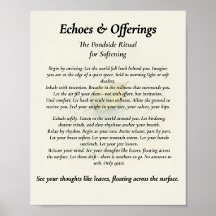 Echoes & Offerings Pond Side Ritual Poster