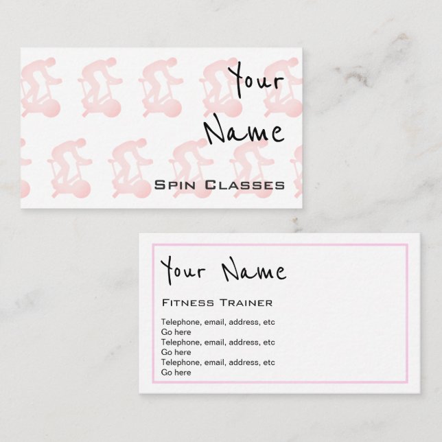 "Echoes" Spin Classes Business Cards (Front/Back)
