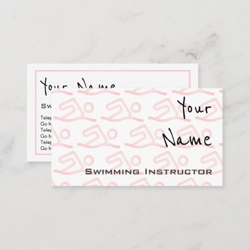Echoes Swimming Instructor Business Cards