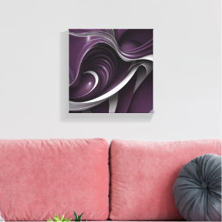 Échos de Prune et Argent Canvas Print