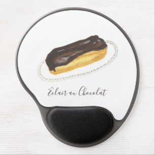 Éclair au Chocolat watercolor Gel Mouse Pad