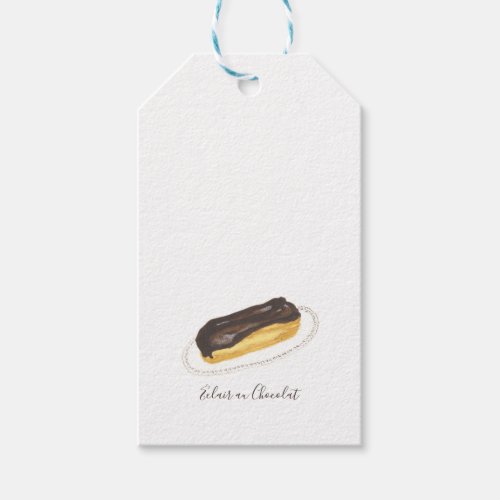 clair au Chocolat watercolor Gift Tags