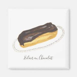 Éclair au Chocolat watercolor Magnet