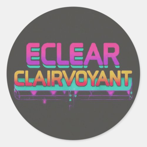 Eclair Clairvoyant See the Future One Treat a time Classic Round Sticker