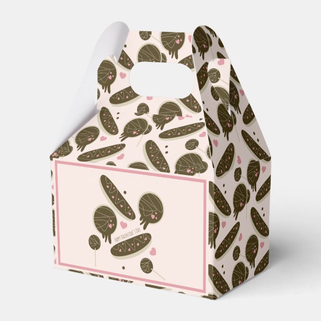  Eclair Donuts Cake Pops Valentine's Day Party  Favor Boxes (Front Side)