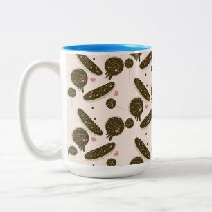  Eclair Donuts Cake Pops Valentine's Day   Two-Tone Coffee Mug