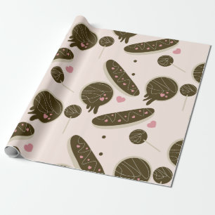  Eclair Donuts Cake Pops Valentine's Day    Wrapping Paper