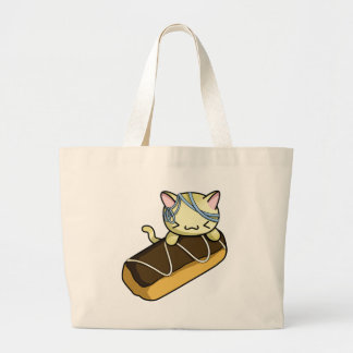 Eclair Kitty Large Tote Bag