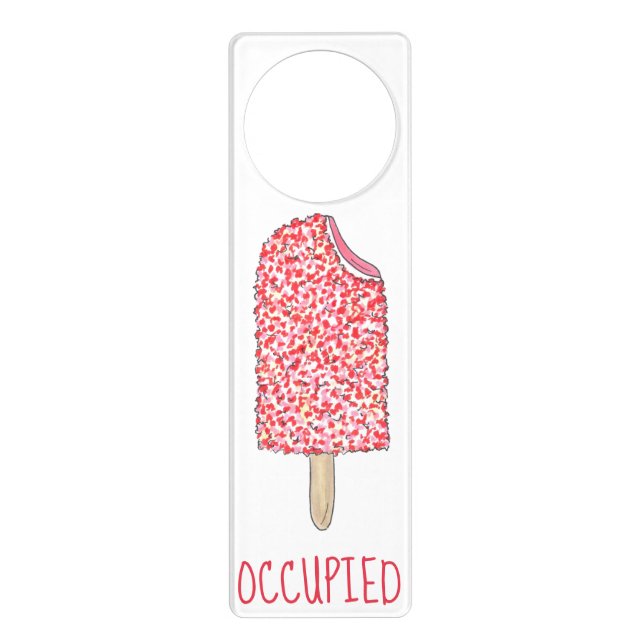 Eclair Strawberry Shortcake Ice Cream Popsicle Door Hanger (Front)