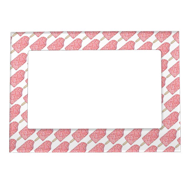 Eclair Strawberry Shortcake Ice Cream Popsicles Magnetic Frame (Front)