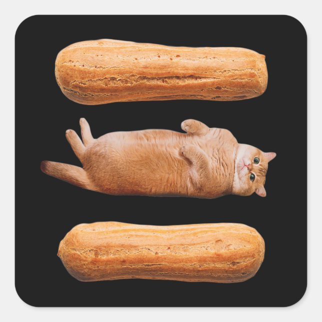 Eclairs Square Sticker (Front)