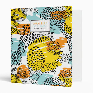 Eclectic Animal Print Personalized 3 Ring Binder