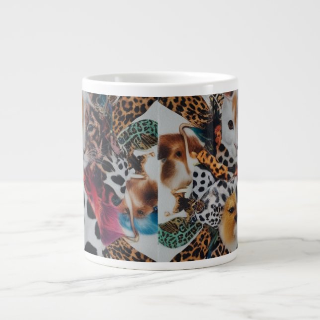 Eclectic Animal Print Specialty Jumbo Mug  (Front)
