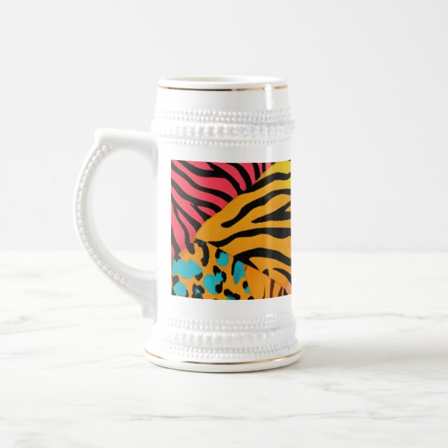 Eclectic Animal Prints - Stein 22 oz Design   (Left)