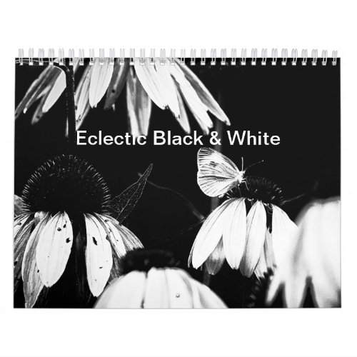 Eclectic Black  White Calendar