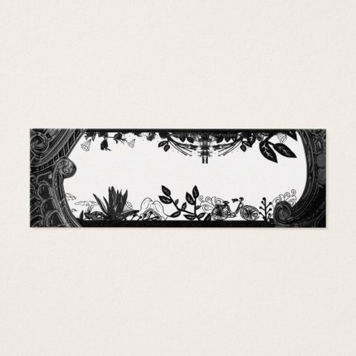 Customizable Eclectic Black + White - Skinny Card Business Card