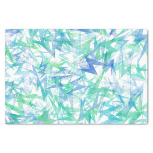 Eclectic Blue and Green Lightning Bolt Tissue Paper