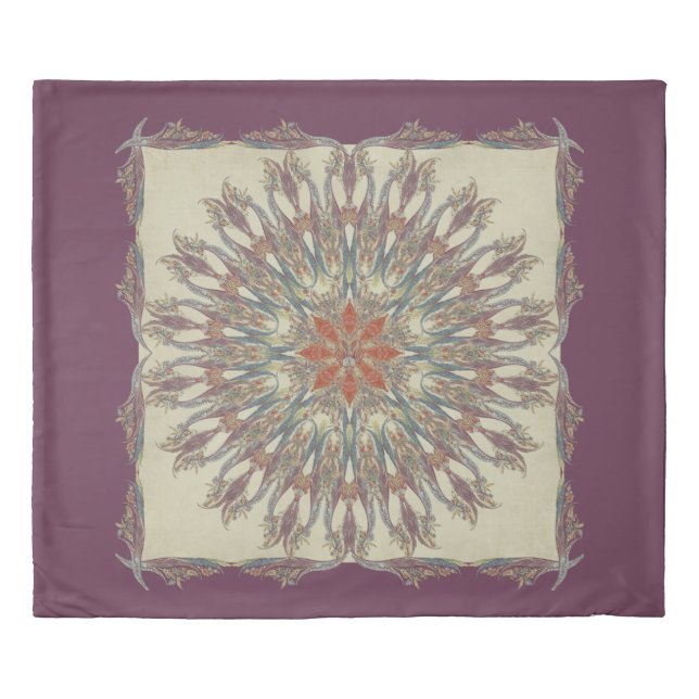 Eclectic BOHO Bohemian Tribal Mandala Pattern Duvet Cover (Front)