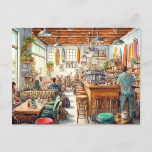 Eclectic Cafe in San Diego Mug Postcard