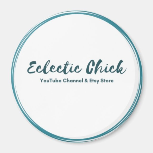 Eclectic Chick YouTube & Etsy Store Logo Magnet (Front)