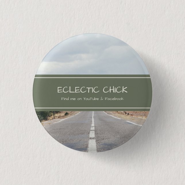 Eclectic Chick YouTube & Facebook Button (Front)