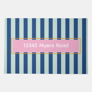 Eclectic Colorful Green Blue Pink Orange Doormat