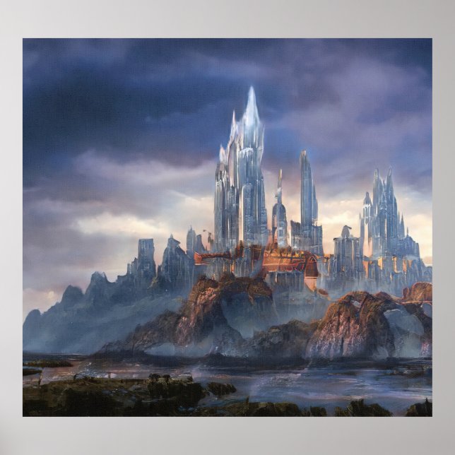 Eclectic Floral, Vintage Tropical Seamless Pattern Poster (Front)