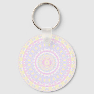 Eclectic Intricate Boho Colorful Pastel Mandala Keychain
