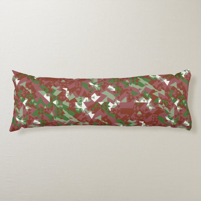 Eclectic Mod Retro Geometric Christmas Pattern Body Pillow (Front)