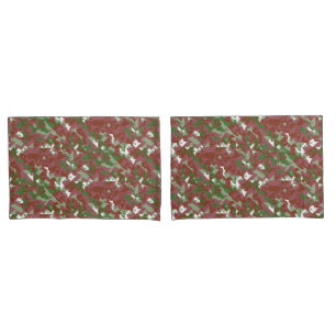 Eclectic Mod Retro Geometric Christmas Pattern Pillow Case