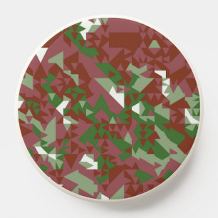 Eclectic Mod Retro Geometric Christmas Pattern PopSocket