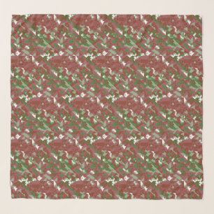 Eclectic Mod Retro Geometric Christmas Pattern Scarf