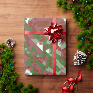 Eclectic Mod Retro Geometric Christmas Pattern Wrapping Paper