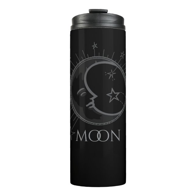 Eclectic Moon Flask Custom Name Thermal Tumbler (Front)