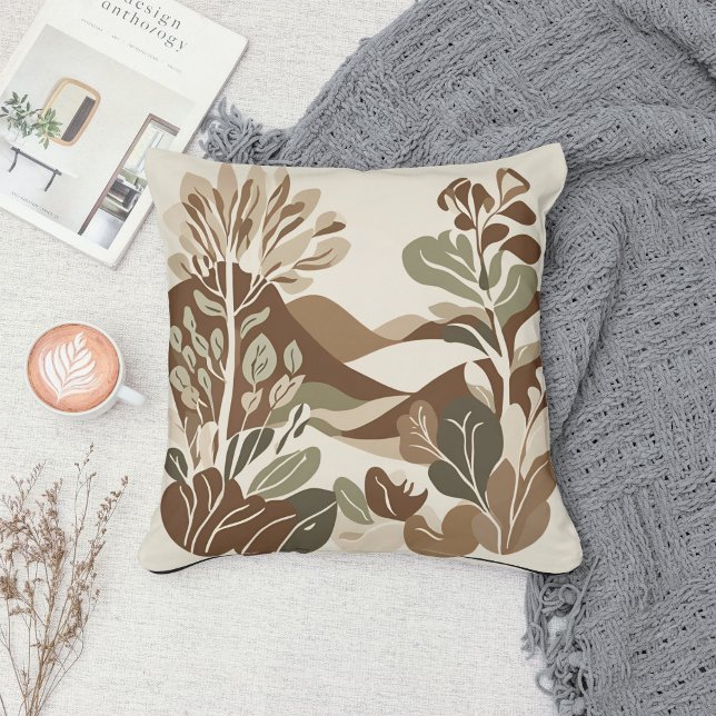 Eclectic Natural Terracotta Boho Rustic Throw Pillow (Creator Uploaded)