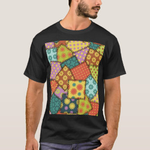 Eclectic Patchwork: Diverse Pattern Mix T-Shirt