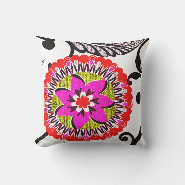Eclectic Pattern Play Outdoor Pillow (Front)