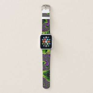 Eclectic Psychedelic Spiral Fractal Abstract Art Apple Watch Band