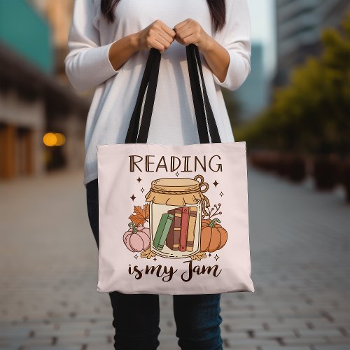 Eclectic Reading Is My Jam Book Lover Fall Tote Bag