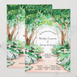 Eclectic Romance - Forest Woodland Path Wedding | Invitation