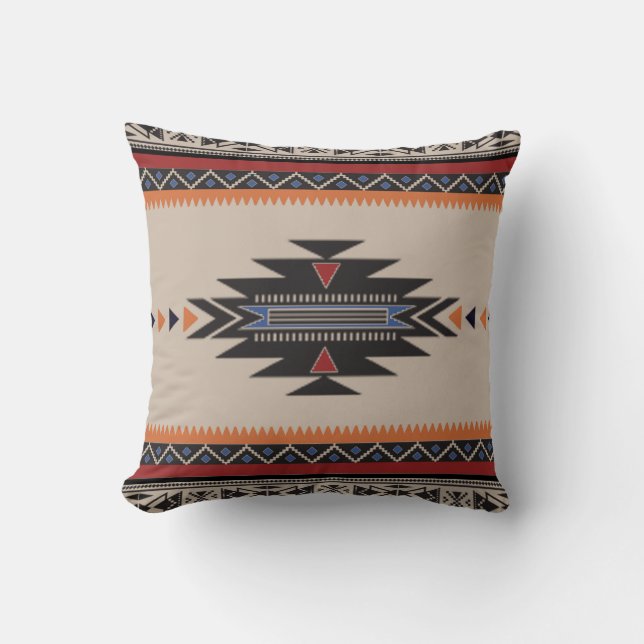 Eclectic Southwest Throw Pillow (Front)