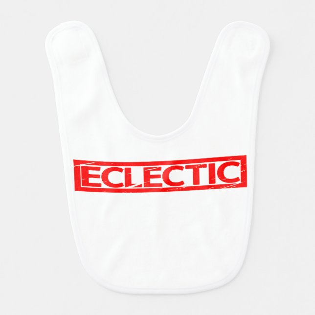 Eclectic Stamp Baby Bib (Front)
