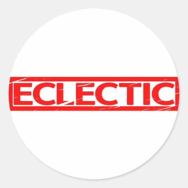 Eclectic Stamp Classic Round Sticker (Front)