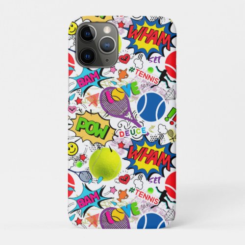 Eclectic tennis pattern  iPhone 11 Pro Case