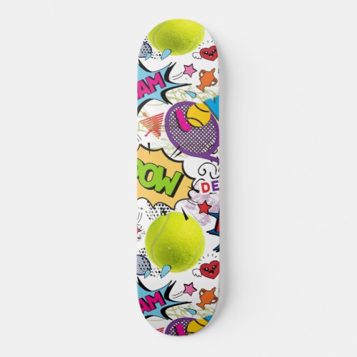 Eclectic tennis pattern Skateboard