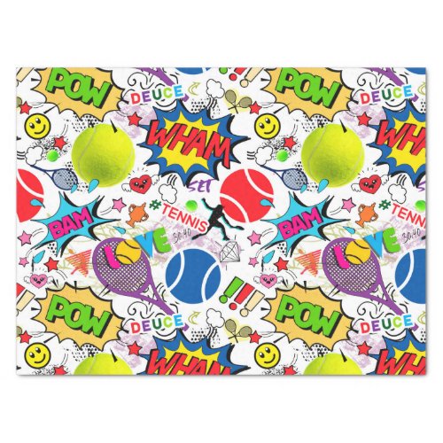 Eclectic tennis pattern Tissue Paper