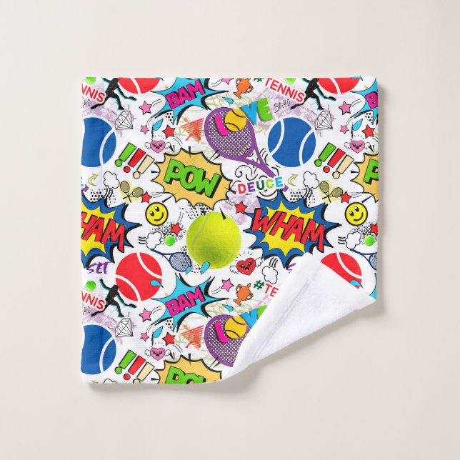 😍🤩Eclectic tennis🎾 pattern  Wash Cloth (Wash Cloth)