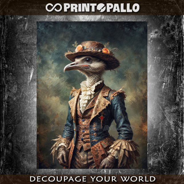 Eclectic Victorian Milady Ostrich with flower hat Tissue Paper (Creator Uploaded)