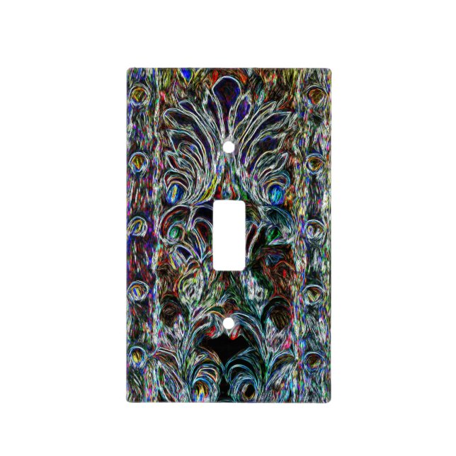 Eclectic Vintage Stained Glass Uncommon Design Light Switch Cover (Front)