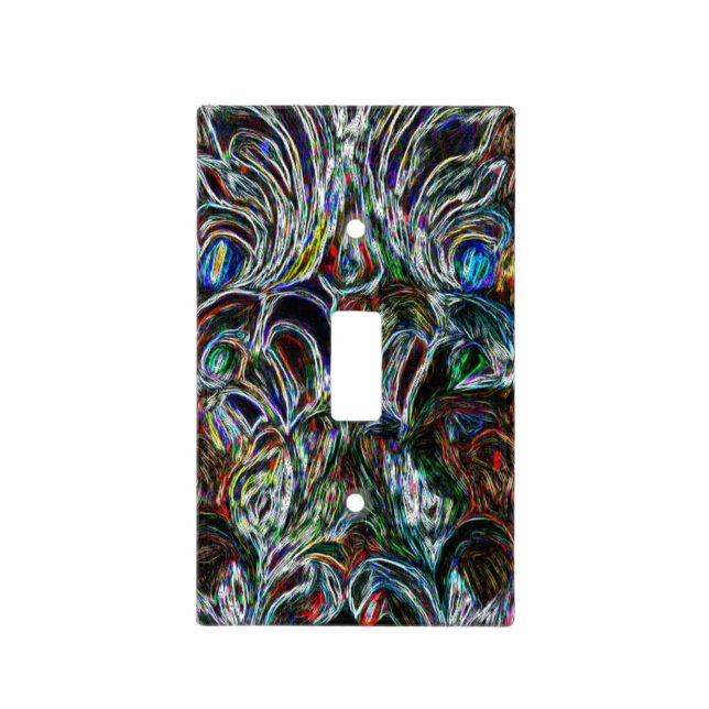 Eclectic Vintage Stained Glass Uncommon Design Light Switch Cover (Front)